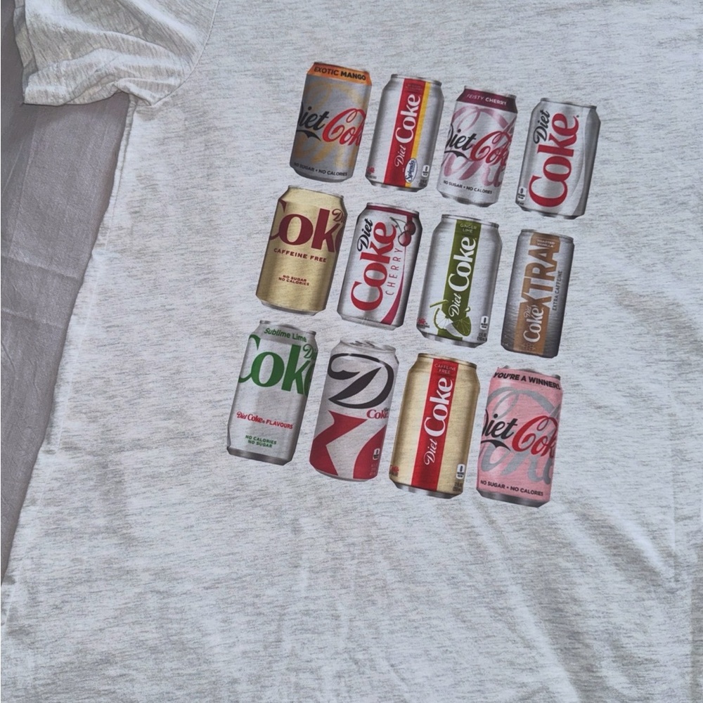 Bella Canvas Gray Graphic Tee with Diet Coke Can